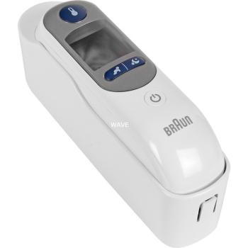 Braun Fieberthermometer ThermoScan 7+ (weiß/blau, Infrarot-Ohrthermometer)
